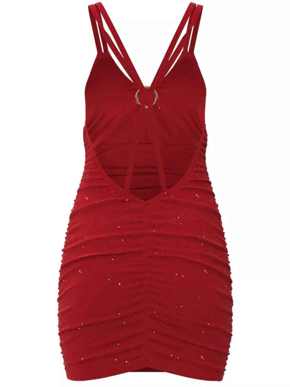 Glitter Ruched Bodycon Mini Dress Luxe Curves Plus Size Fashion