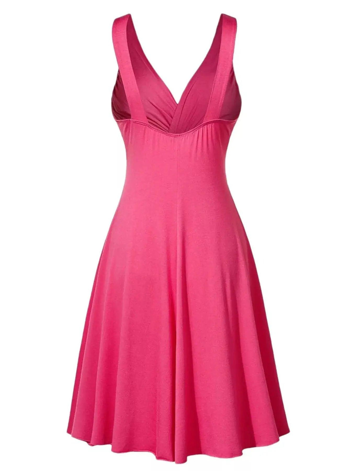 Full Size Twisted Sleeveless Ruched Waist A-Line Dress Plus Size Luxe Curves Plus Size Fashion