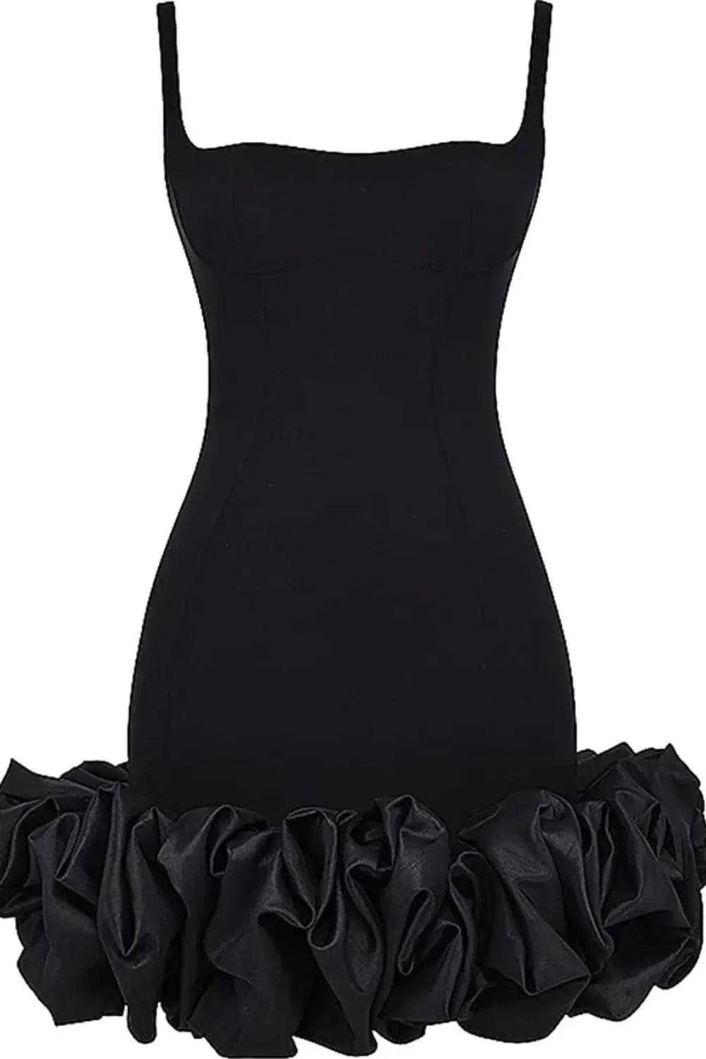 Ruched Square Neck Sleeve Mini Dress Luxe Curves Plus Size Fashion