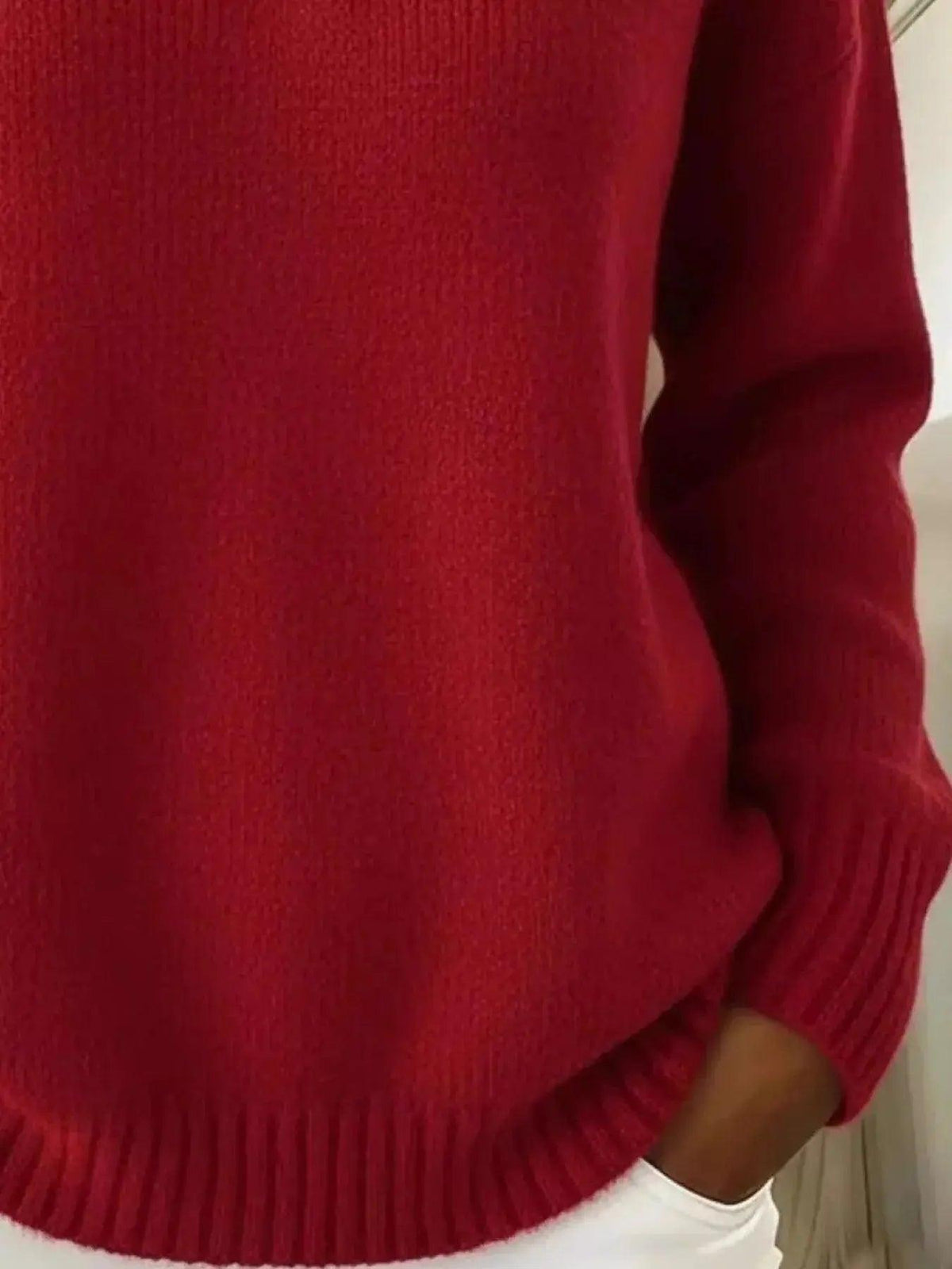 Full Size Button Detail Dropped Shoulder Sweater Plus Size Luxe Curves Plus Size Fashion