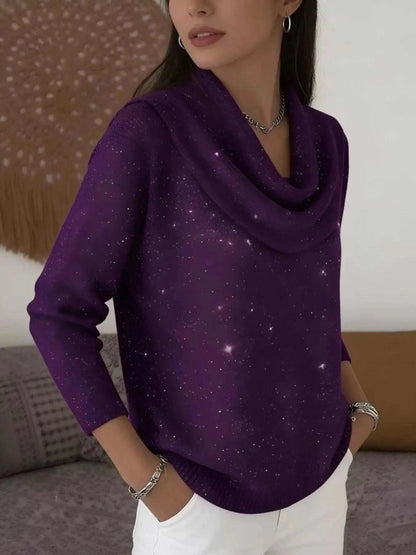 Full Size Solid Color Cowl Neck Sweater Plus Size Luxe Curves Plus Size Fashion