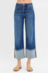 RISEN Full Size Mid Rise Crop Wide Wide Cuffed Jeans Plus Size Luxe Curves Plus Size Fashion