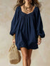 Flowy Balloon Sleeve Mini Dress Luxe Curves Plus Size Fashion