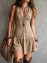 Full Size Sleeveless V-Neck Mini Dress Plus Size Luxe Curves Plus Size Fashion