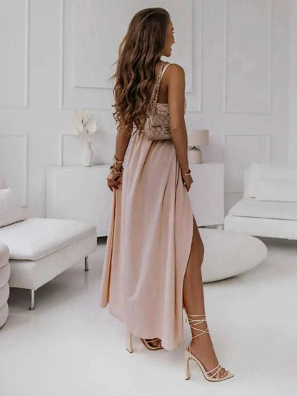 Honey Tied Surplice Sleeveless Cami Dress Luxe Curves Plus Size Fashion