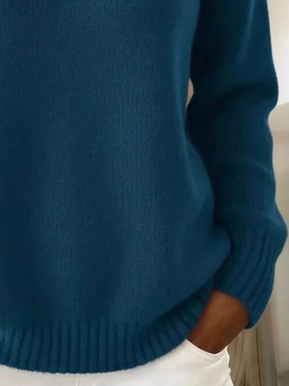 Full Size Button Detail Dropped Shoulder Sweater Plus Size Luxe Curves Plus Size Fashion