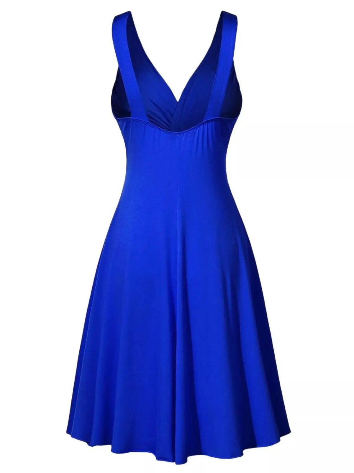 Full Size Twisted Sleeveless Ruched Waist A-Line Dress Plus Size Luxe Curves Plus Size Fashion