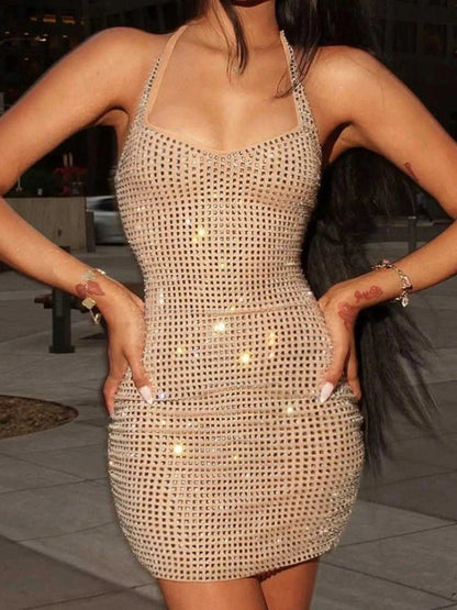 Halter Neck Bodycon Mini Dress Luxe Curves Plus Size Fashion