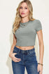 Basic Bae Full Size Ribbed Round Neck Short Sleeve T-Shirt Luxe Curves Plus Size Fashion