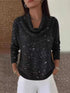 Full Size Solid Color Cowl Neck Sweater Plus Size Luxe Curves Plus Size Fashion