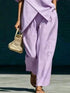 Full Size Asymmetric Top and Wide-Leg Pants Set Plus Size Luxe Curves Plus Size Fashion